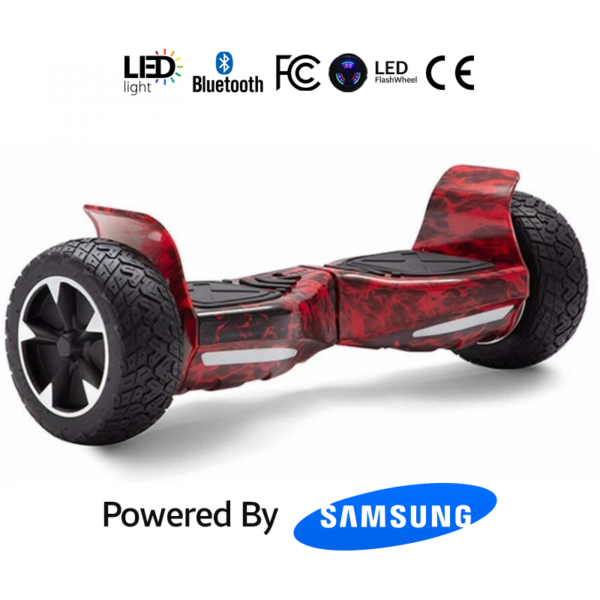 Red Flame 8.5_ Hummer Off Road Bluetooth Hoverboard
