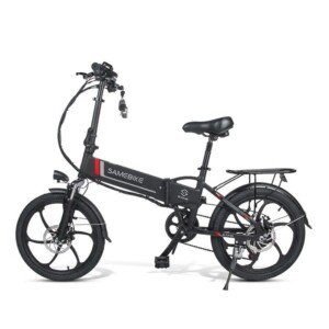 SameBike Black 20LVXD30-II Folding Electric Bike Bicycle for Adults 48V