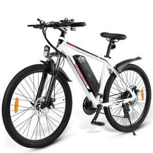 SAMEBIKE SY26 26" 250W Motor White Electric Mountain Bike